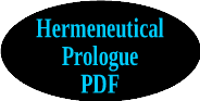 Hermeneutical Prologue